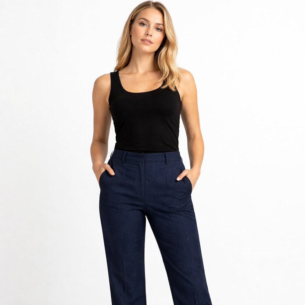 Talbots Stretch Women's Dark Wash Straight Blue Denim Jeans